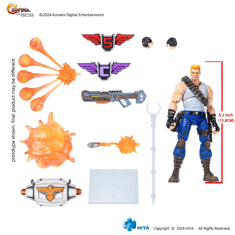 HIYA Exquisite Basic Series 1/12 Scale 6 Inch Contra Operation Galuga Bill Rizer Action Figure - Image 6