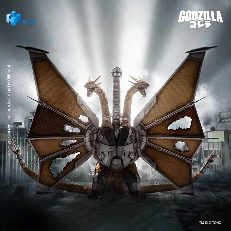 HIYA Exquisite Basic Series None Scale 13 Inch Godzilla vs. King Ghidorah Battle Damaged Mecha King Ghidorah Battle Damaged Action Figure - Image 3