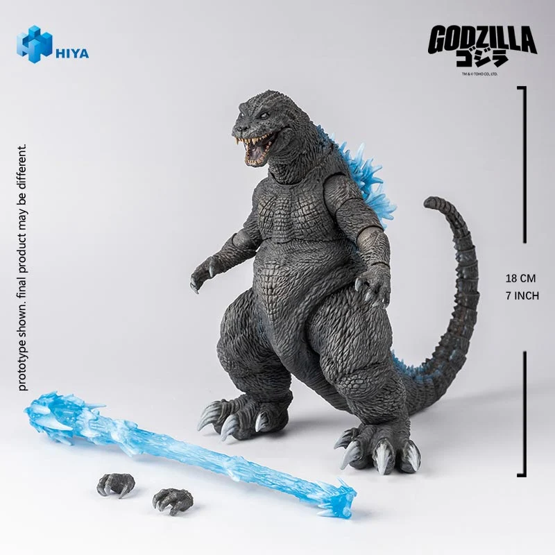 HIYA Exquisite Basic Series  None Scale 7 Inch Godzilla Mothra and King Ghidorah Giant Monsters All-Out Attack (2001) Heat Ray Godzilla Action Figure - Image 6