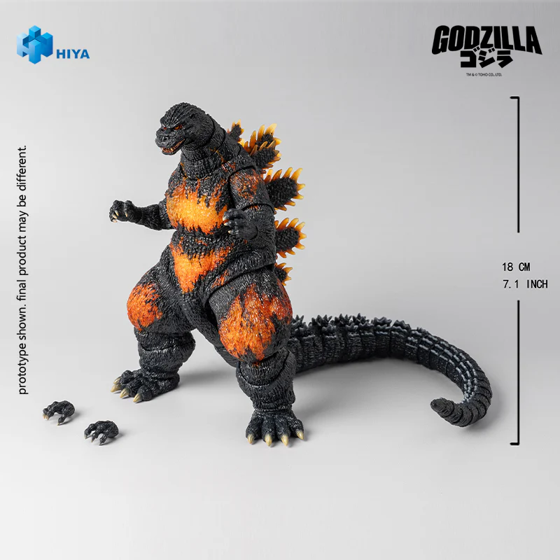 HIYA Exquisite Basic Series None Scale 7 Inch Godzilla vs. Destoroyah 1995 Burning Godzilla Action Figure - Image 10