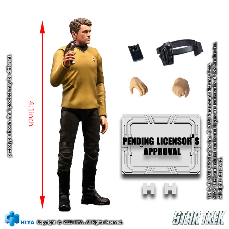 HIYA Exquisite Mini Series 1/18 Scale 4 Inch STAR TREK 2009 Chekov Action Figure - Image 7