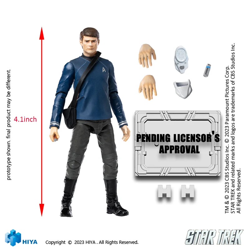 HIYA Exquisite Mini Series 1/18 Scale 4 Inch STAR TREK 2009 McCoy Action Figure - Image 6