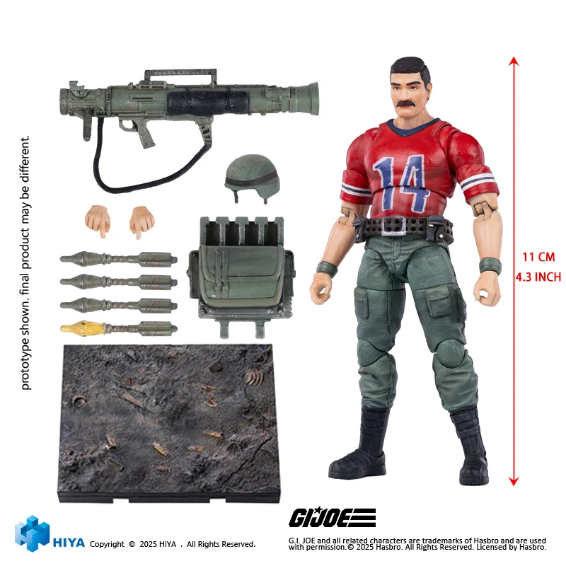 HIYA Exquisite Mini Series 1/18 Scale 4.3 Inch G.I.Joe BAZOOKA Action Figure - Image 6