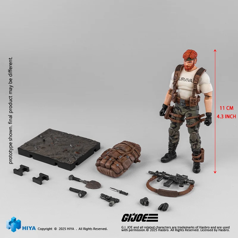 HIYA Exquisite Mini Series 1/18 Scale 4.3 Inch G.I.Joe Outback Action Figure - Image 6