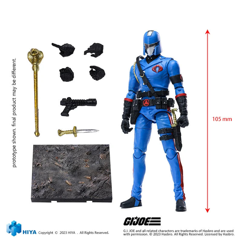 HIYA Exquisite Mini Series 1/18 Scale 4 Inch G.I.Joe Cobra Commander Action Figure - Image 10