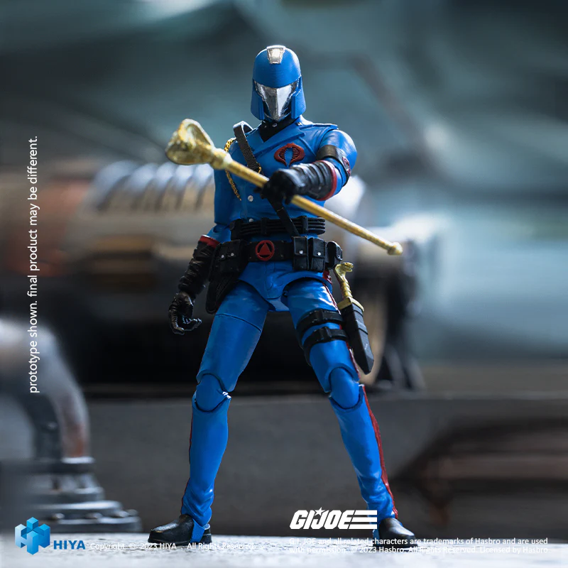 HIYA Exquisite Mini Series 1/18 Scale 4 Inch G.I.Joe Cobra Commander Action Figure - Image 4