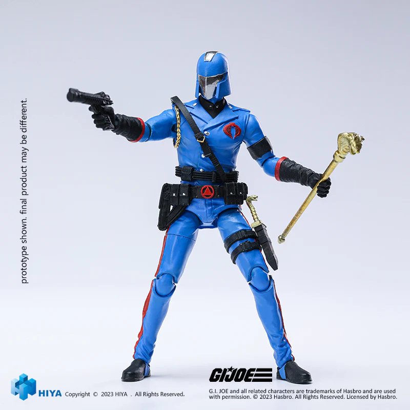 HIYA Exquisite Mini Series 1/18 Scale 4 Inch G.I.Joe Cobra Commander Action Figure - Image 8
