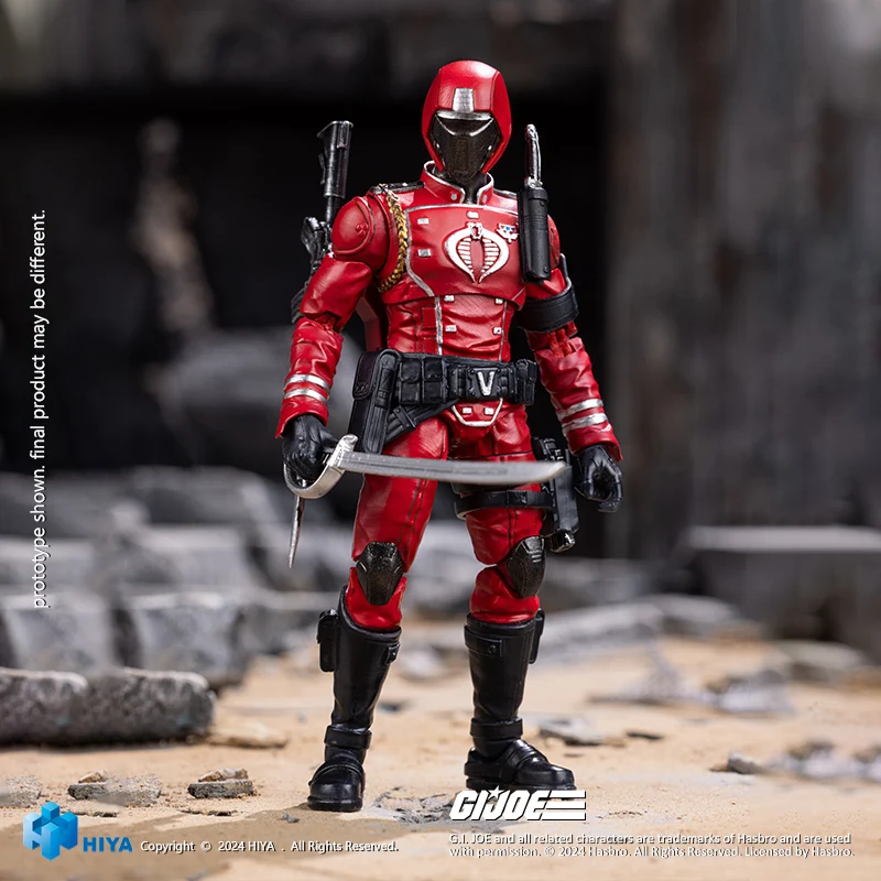 HIYA Exquisite Mini Series 1/18 Scale 4 Inch G.I.Joe Crimson Guard Action Figure - Image 5