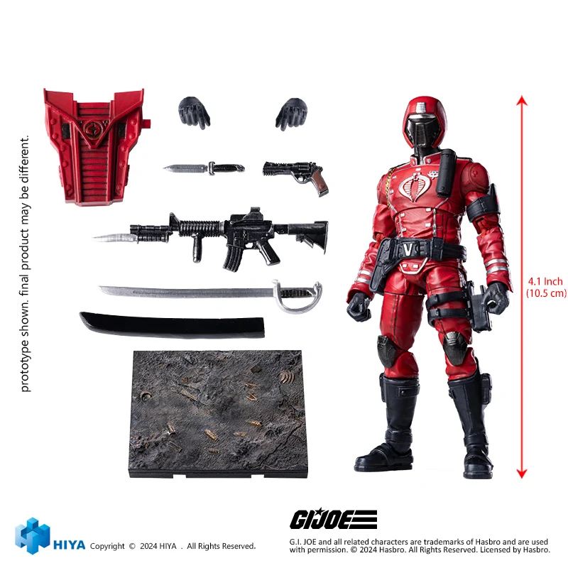 HIYA Exquisite Mini Series 1/18 Scale 4 Inch G.I.Joe Crimson Guard Action Figure - Image 6