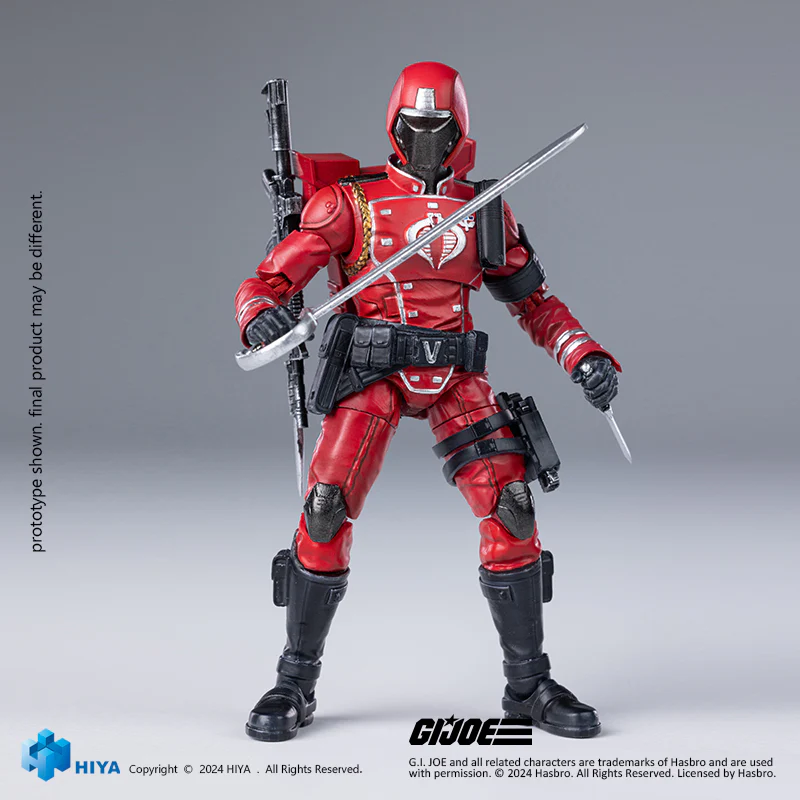HIYA Exquisite Mini Series 1/18 Scale 4 Inch G.I.Joe Crimson Guard Action Figure - Image 8