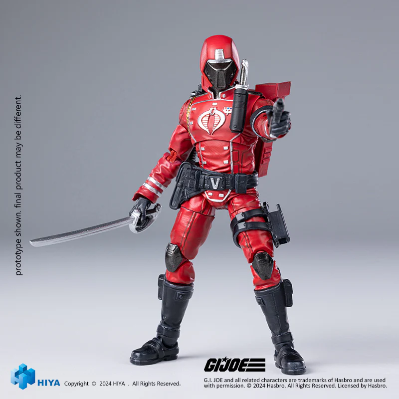 HIYA Exquisite Mini Series 1/18 Scale 4 Inch G.I.Joe Crimson Guard Action Figure - Image 9