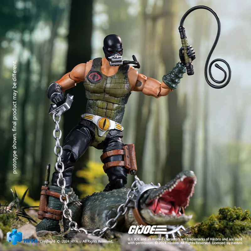 HIYA Exquisite Mini Series 1/18 Scale 4 Inch G.I.Joe Croc Master&Fiona Action Figure