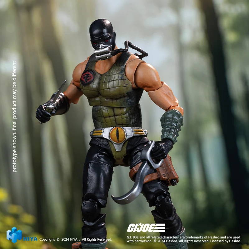HIYA Exquisite Mini Series 1/18 Scale 4 Inch G.I.Joe Croc Master&Fiona Action Figure - Image 3