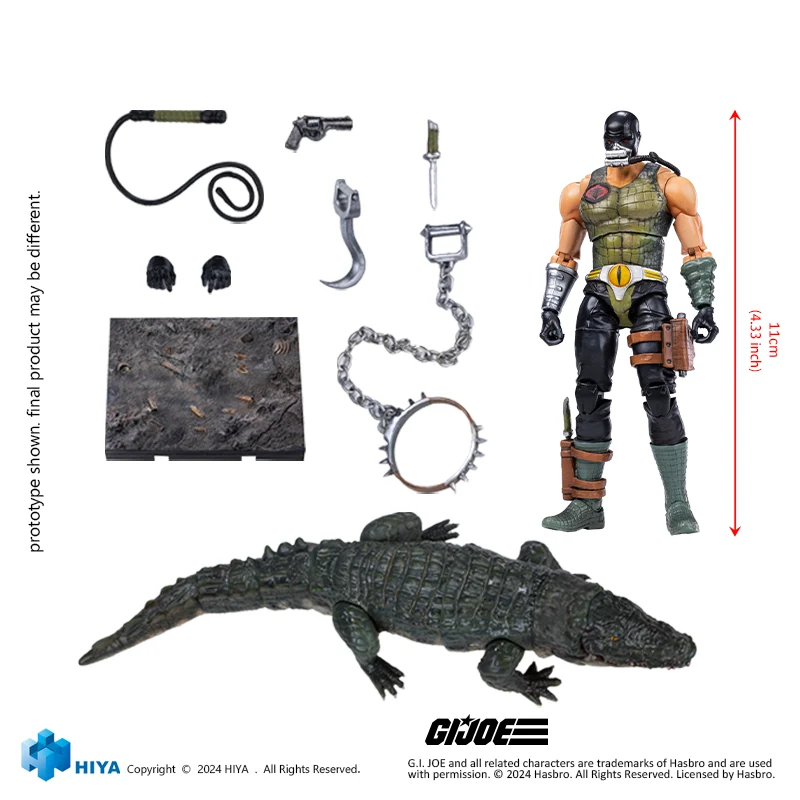 HIYA Exquisite Mini Series 1/18 Scale 4 Inch G.I.Joe Croc Master&Fiona Action Figure - Image 6