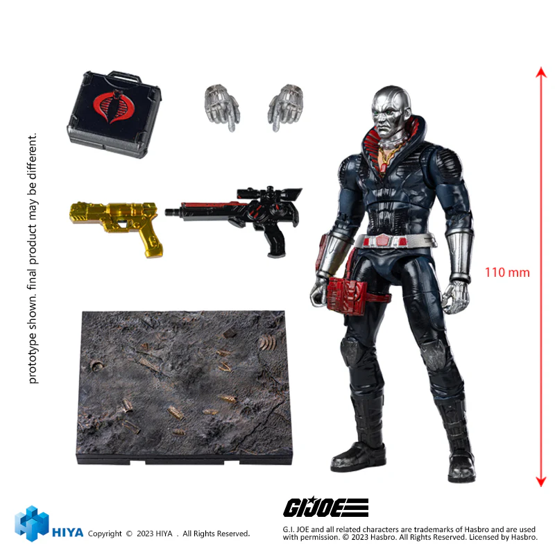 HIYA Exquisite Mini Series 1/18 Scale 4 Inch G.I.Joe Destro Action Figure - Image 6