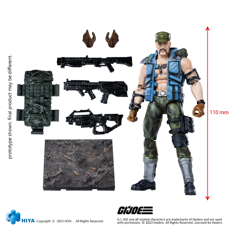 HIYA Exquisite Mini Series 1/18 Scale 4 Inch G.I.Joe Gung-Ho Action Figure - Image 6