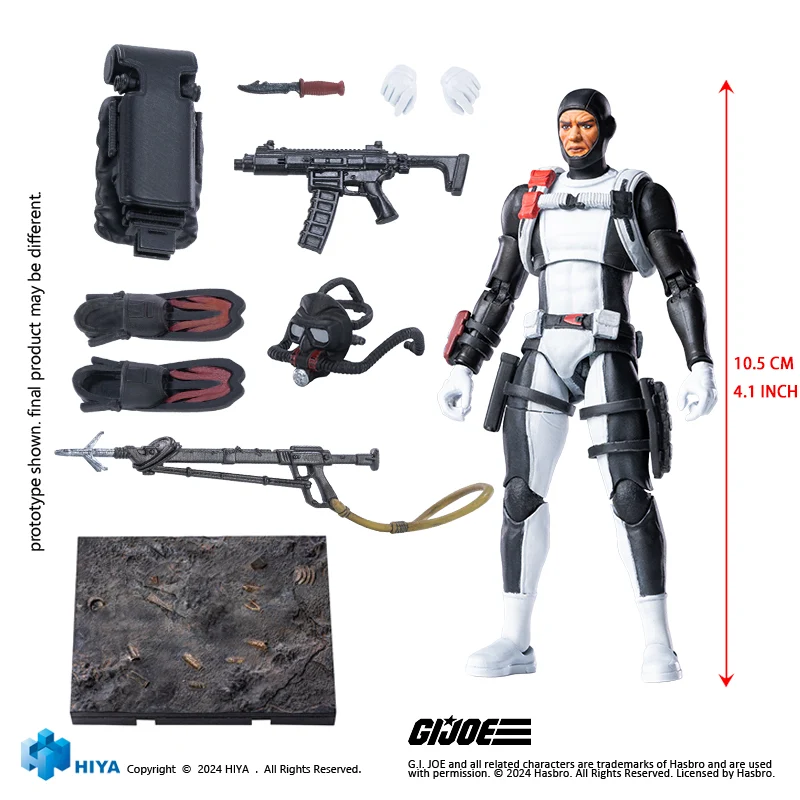 HIYA Exquisite Mini Series 1/18 Scale 4 Inch G.I.Joe Torpedo Action Figure - Image 7