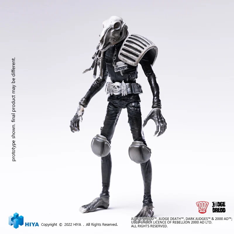 HIYA Exquisite Mini Series 1/18 Scale 4 Inch JUDGE DREDD Black and White Judge Mortis Action Figure - Image 10