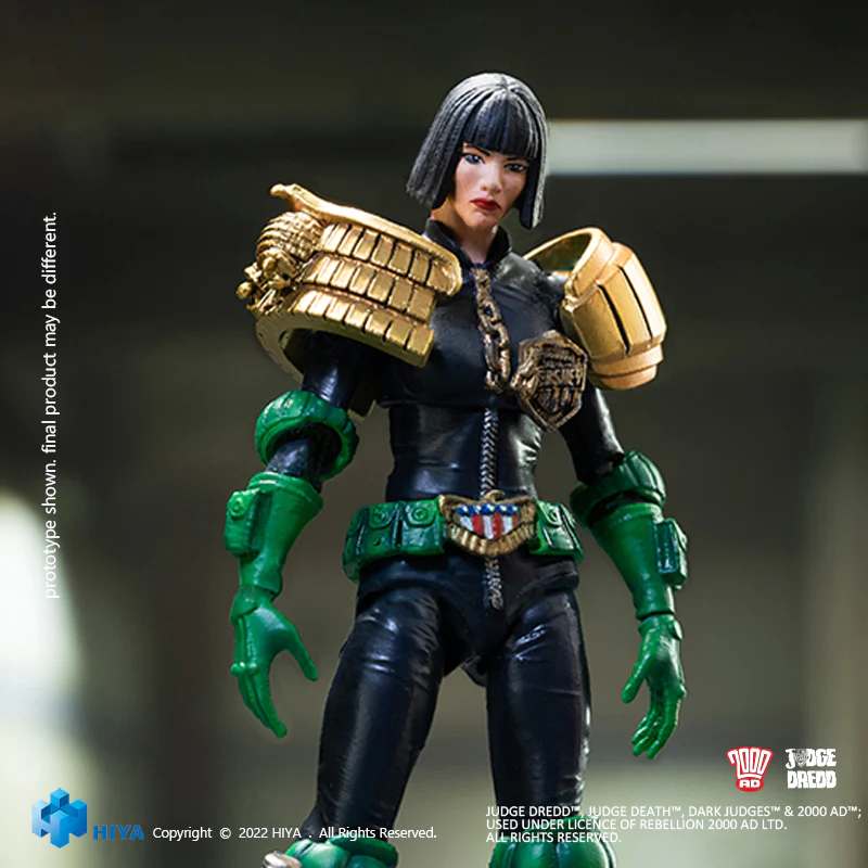 HIYA Exquisite Mini Series 1/18 Scale 4 Inch JUDGE DREDD Judge Hershey Action Figure - Image 4