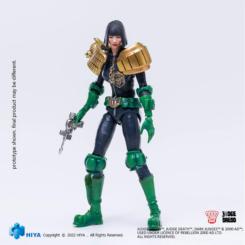 HIYA Exquisite Mini Series 1/18 Scale 4 Inch JUDGE DREDD Judge Hershey Action Figure - Image 7