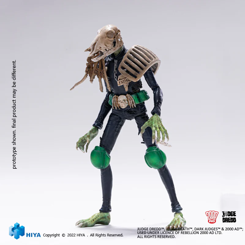 HIYA Exquisite Mini Series 1/18 Scale 4 Inch JUDGE DREDD Judge Mortis Action Figure - Image 7