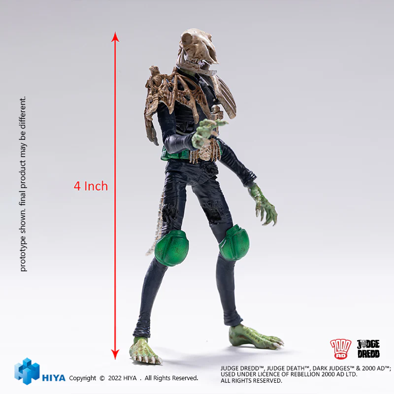 HIYA Exquisite Mini Series 1/18 Scale 4 Inch JUDGE DREDD Judge Mortis Action Figure - Image 8