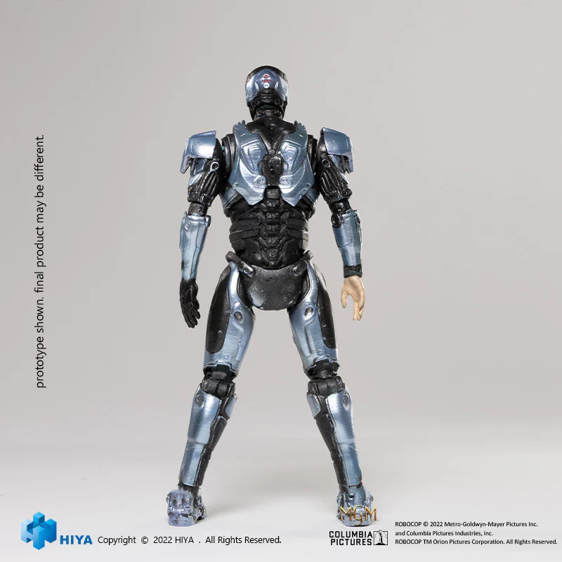 HIYA Exquisite Mini Series 1/18 Scale 4 Inch ROBOCOP 2014 ROBOCOP SILVER Action Figure - Image 6