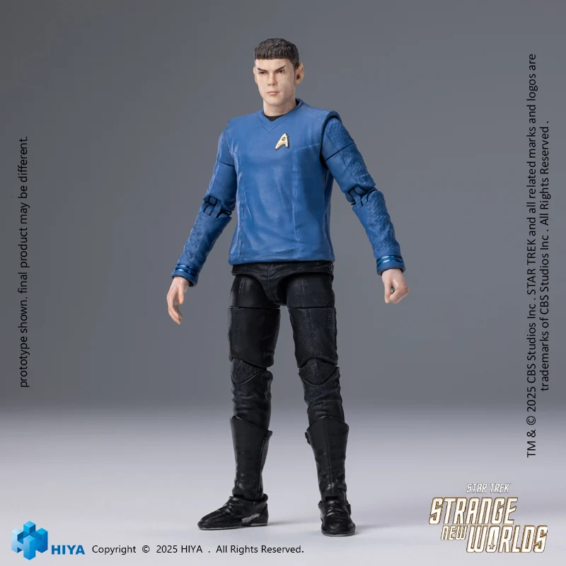 HIYA Exquisite Mini Series 1/18 Scale 4 Inch STAR TREK Strange New Worlds Spock Action Figure - Image 7