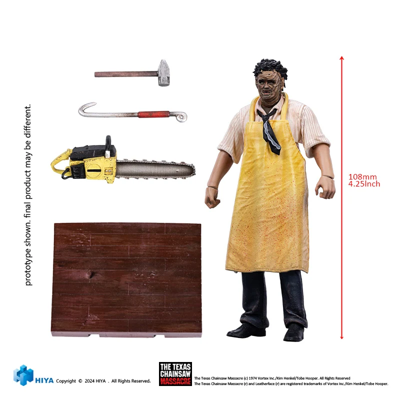 HIYA Exquisite Mini Series 1/18 Scale 4 Inch Texas Chainsaw Massacre 1974 LeatherFace - Killing Mask Standard Ver. Action Figure - Image 7