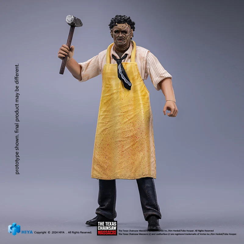 HIYA Exquisite Mini Series 1/18 Scale 4 Inch Texas Chainsaw Massacre 1974 LeatherFace - Killing Mask Standard Ver. Action Figure - Image 9