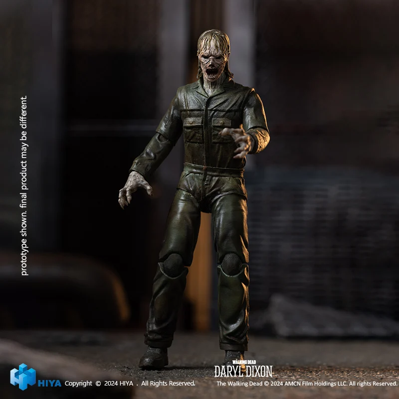 HIYA Exquisite Mini Series 1/18 Scale 4 Inch The Walking Dead  Daryl Dixon Dark Eyes Walker Action Figure - Image 3