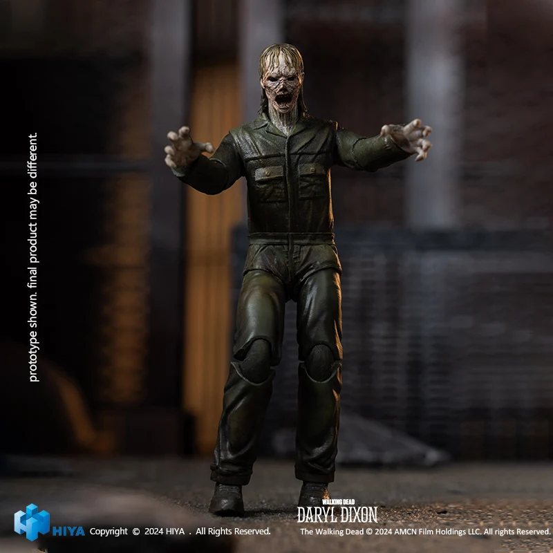 HIYA Exquisite Mini Series 1/18 Scale 4 Inch The Walking Dead  Daryl Dixon Dark Eyes Walker Action Figure - Image 4