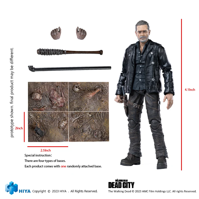 HIYA Exquisite Mini Series 1/18 Scale 4 Inch The Walking Dead Dead City Negan Action Figure - Image 6