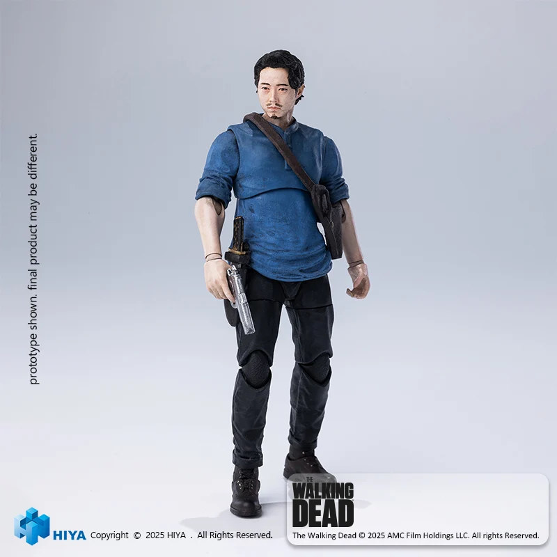 HIYA Exquisite Mini Series 1/18 Scale 4 Inch The Walking Dead Glenn Action Figure - Image 8