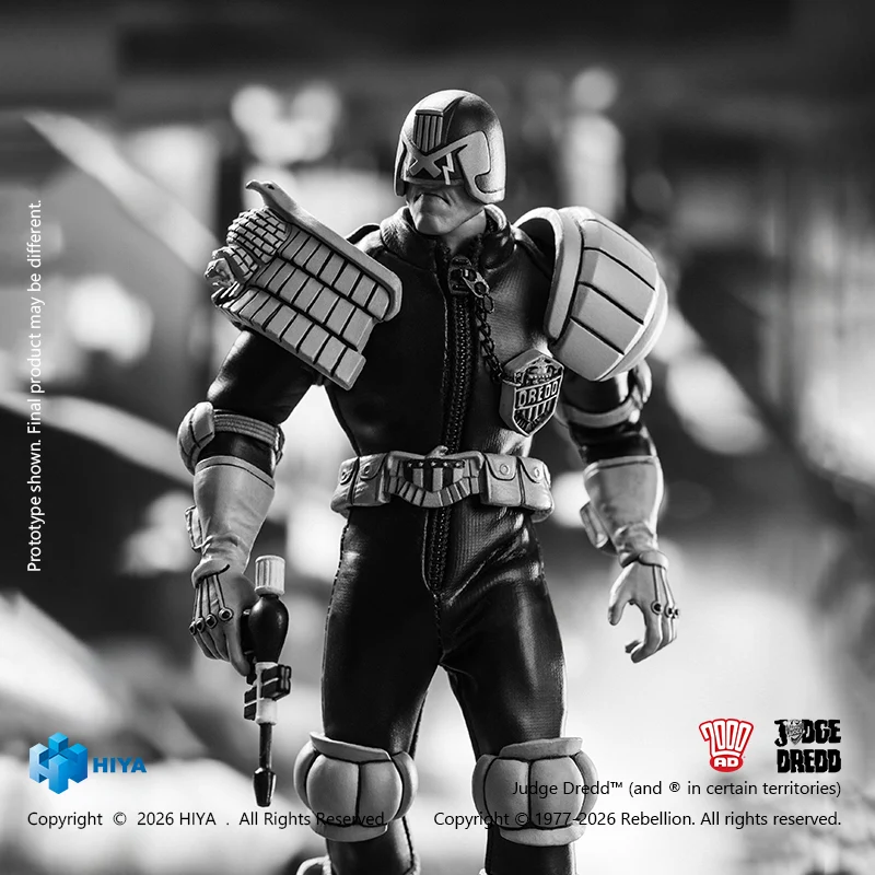 HIYA Exquisite Super Series 1/12 Scale 6 Inch JUDGE DREDD Judge Dredd Black&White Ver. Action Figure - Image 5