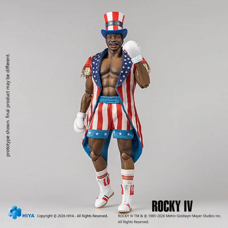 HIYA Exquisite Super Series 1/12 Scale 6 Inch Rocky IV Apollo Action Figure - Image 5