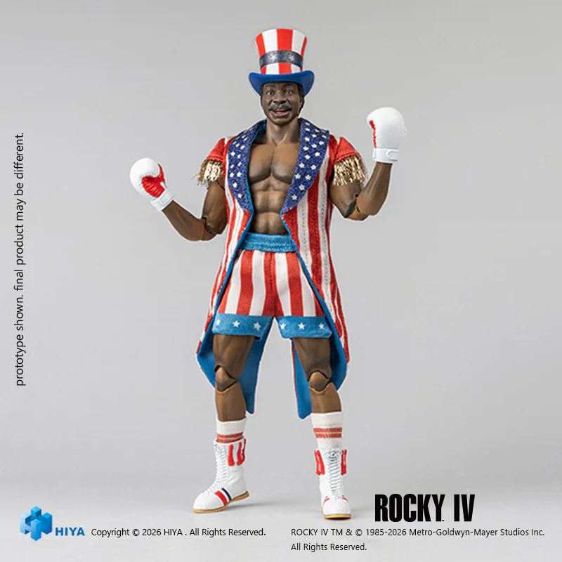 HIYA Exquisite Super Series 1/12 Scale 6 Inch Rocky IV Apollo Action Figure - Image 7