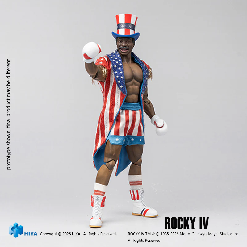 HIYA Exquisite Super Series 1/12 Scale 6 Inch Rocky IV Apollo Action Figure - Image 8