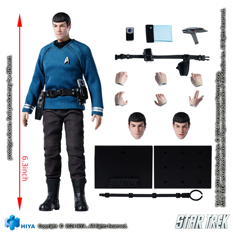 HIYA Exquisite Super Series 1/12 Scale 6 Inch STAR TREK 2009 Spock Action Figure - Image 12